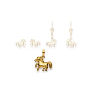 Anhänger, pferd, kinderschmuck, kinder, schmuck, goldschmuck, ohrschmuck, tiermotiv, ohrstecker, goldschmiede, gold, gelbgold, faktor s, sahak, jewellery, Swissmade, tiere, schmuck, online, kaufen