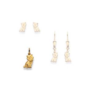 anhänger, katze, kinderschmuck, kinder, schmuck, goldschmuck, ohrschmuck, tiermotiv, ohrstecker, goldschmiede, gold, weissgold, faktor s, sahak, jewellery, Swissmade, tiere, schmuck, online, kaufen