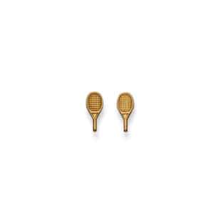 Ohrstecker Tennisschläger aus Gelbgold